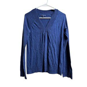 GAP Cashmere Blend V-Neck Empire Waist Sweater Top Navy S